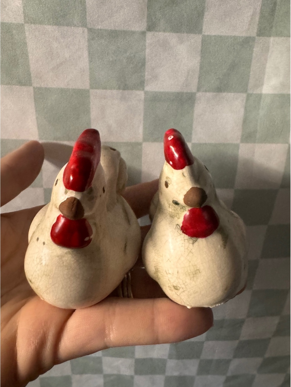 Vintage Ceramic Rooster Salt and Pepper Shakers